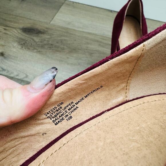 Colin Stuart Red Velvet Platform Heels Women’s Size 10 - Picture 10 of 11